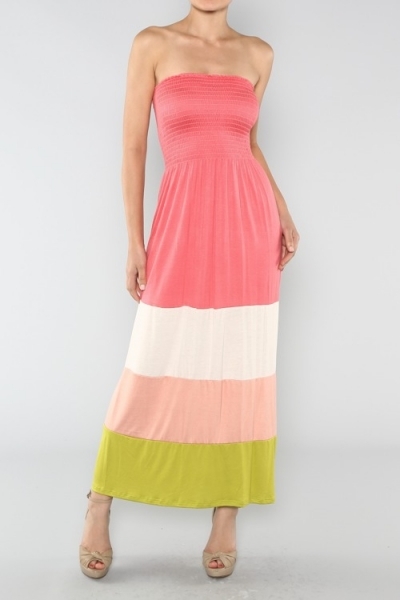 Smocked Colorful Dress